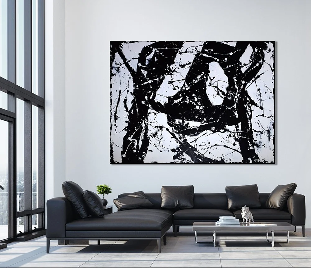 Luxury modern penthouse interior with panoramic windows, 3d rend