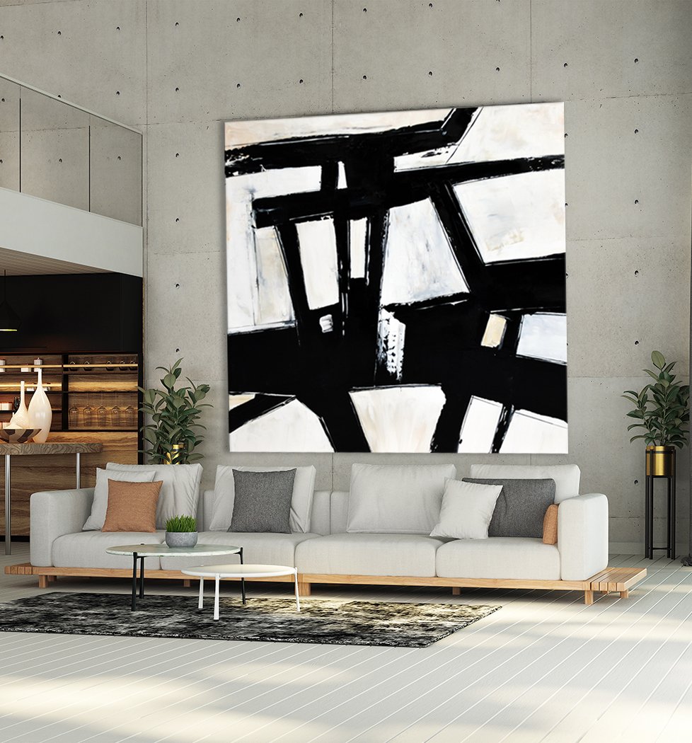 Modern mediterranean living room interior design and concrete wa