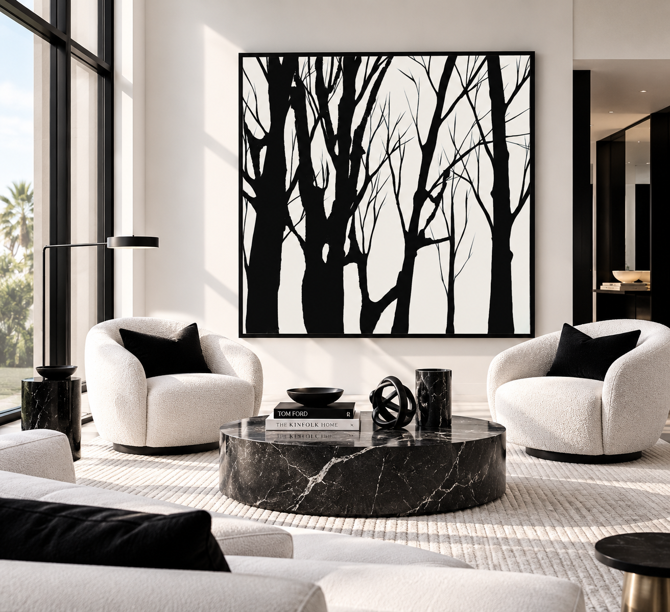 SILHOUETTE — Made-to-Order Black & White Abstract Painting
