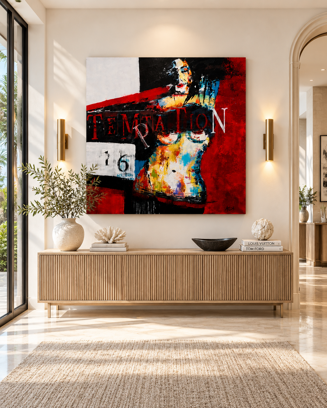 TEMPTATION — Original One-of-a-Kind Abstract Figurative Painting