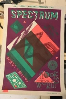 Silk screened Spectrum poster