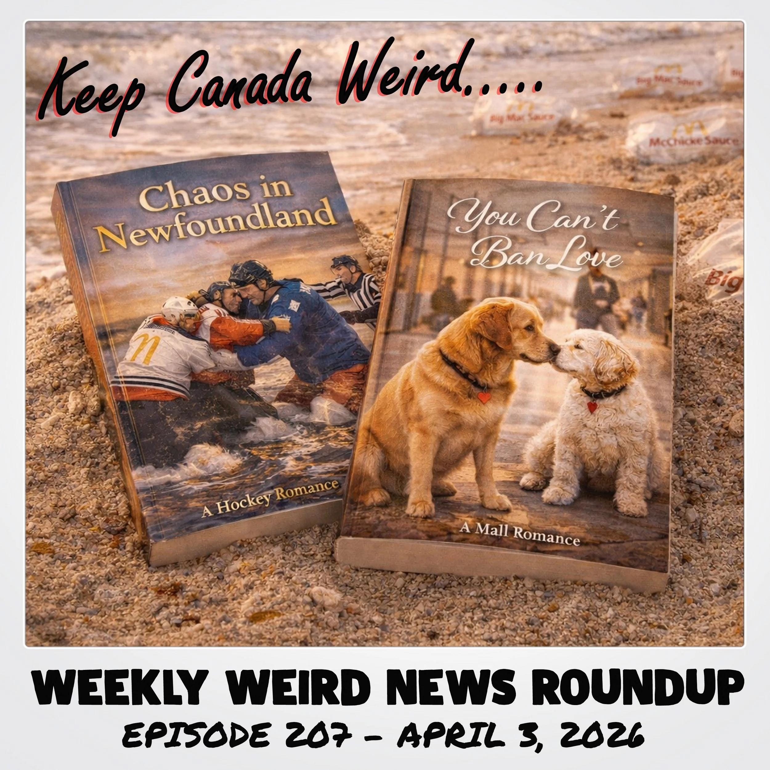KEEP CANADA WEIRD - 207 - 2026/04/03 - Spicy novels, big mac sauce bags, banning dogs, and hockey Chaos