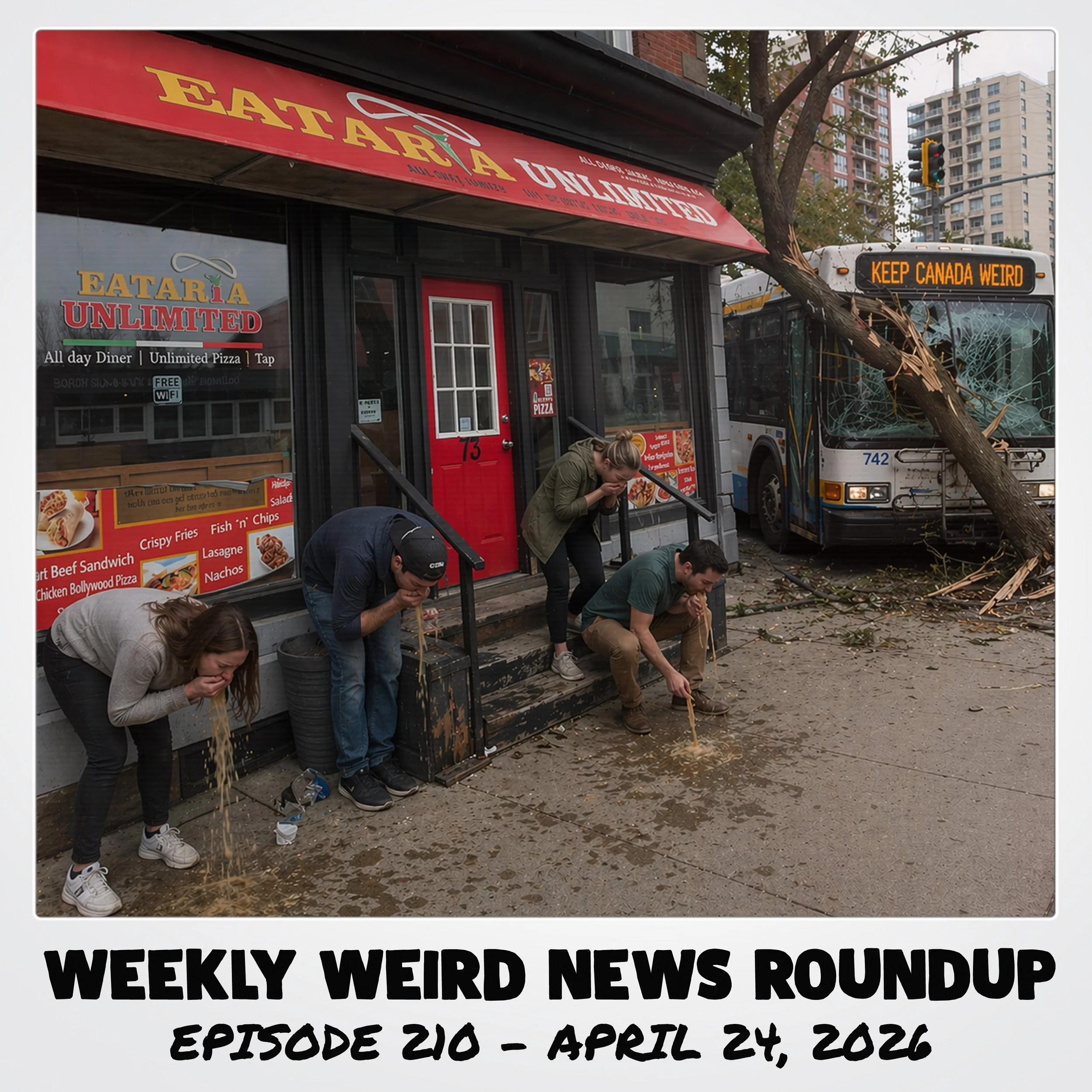 KEEP CANADA WEIRD - 210 - 2026/04/24 - Woods ban, puking, runaway bus, and doggy daycare