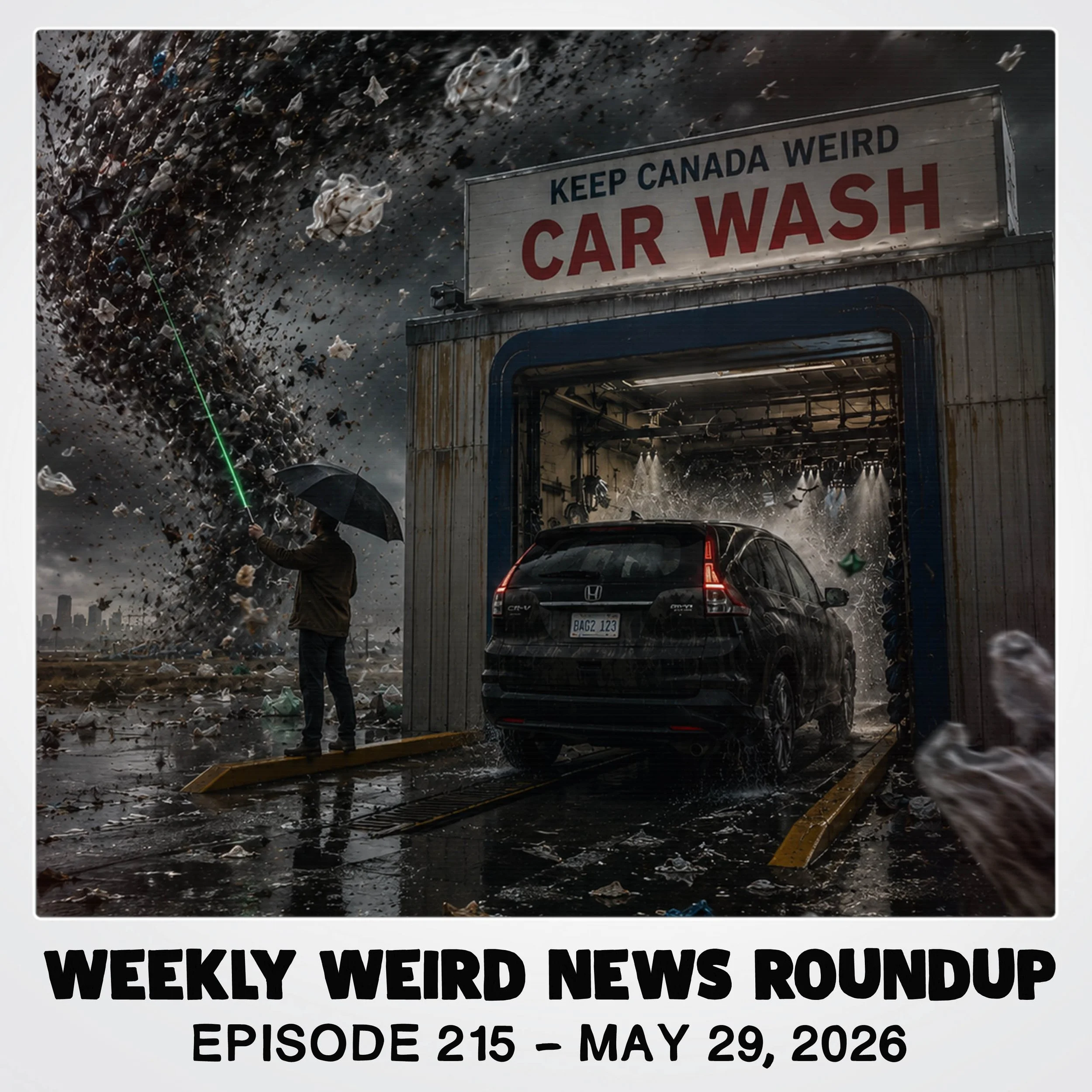 KEEP CANADA WEIRD - 215 - 2026/05/29 - Tims/Dunkin', Lasers in Regina, Stolen Playground, and Cleaning up