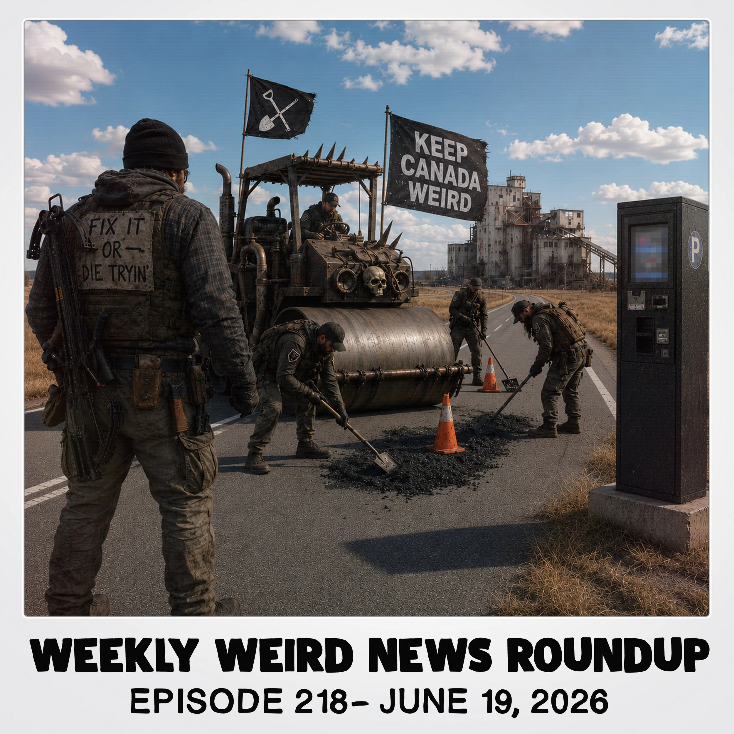 KEEP CANADA WEIRD - 218 - 2026/06/19 - crossbows, pervy parking, Fort McMurray's potholes, and good news!