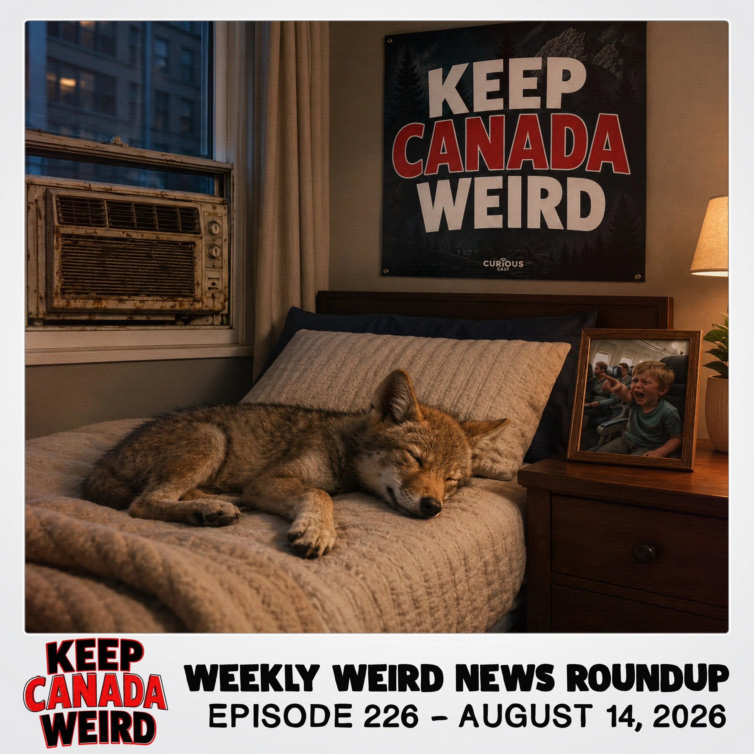 KEEP CANADA WEIRD - 226 - 2026/08/14 - Fish Sauce, Saving an Otter, Coyote in a bed, and the kid on the plane