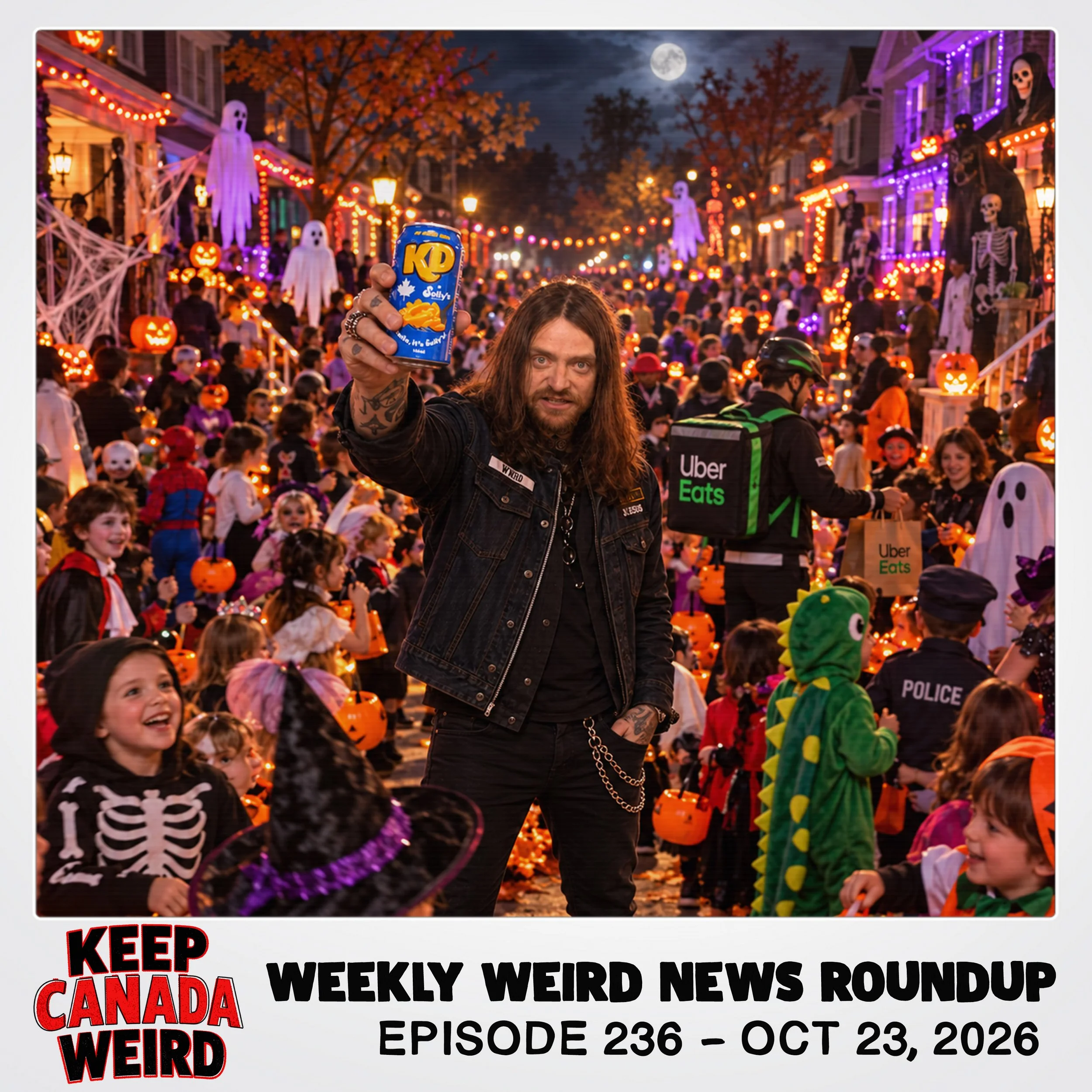 KEEP CANADA WEIRD - 236 - 2026/10/23 - Drunk Jesus, Food Delivery, Kraft Dinner, and Halloween