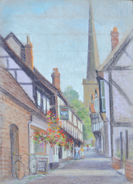 OK37. Ledbury, Herefordshire. Pastel. 37.5x51.5cm