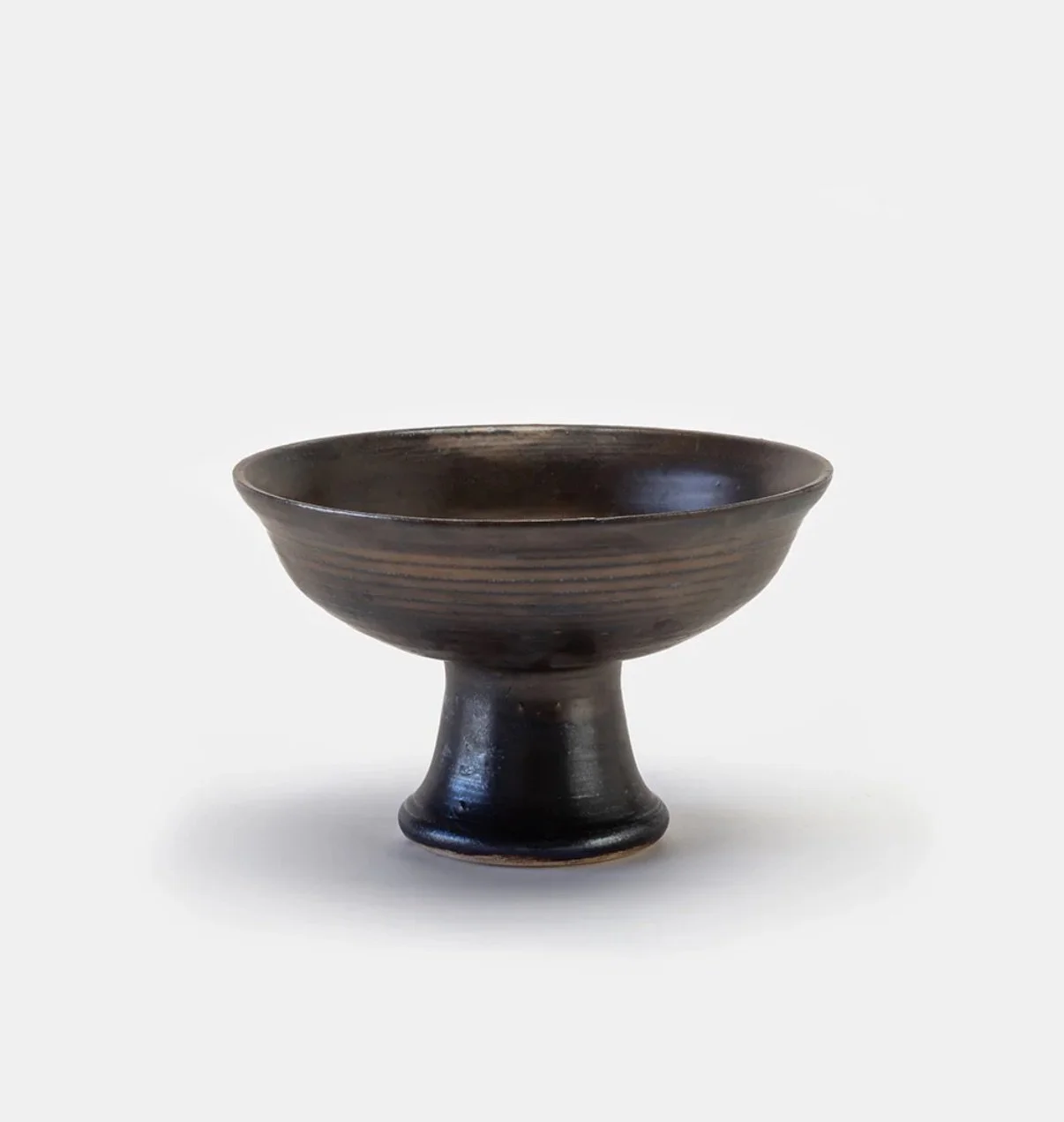 Jessie Williams Ceramic Pedestal Bowl in Black Glaze.jpeg