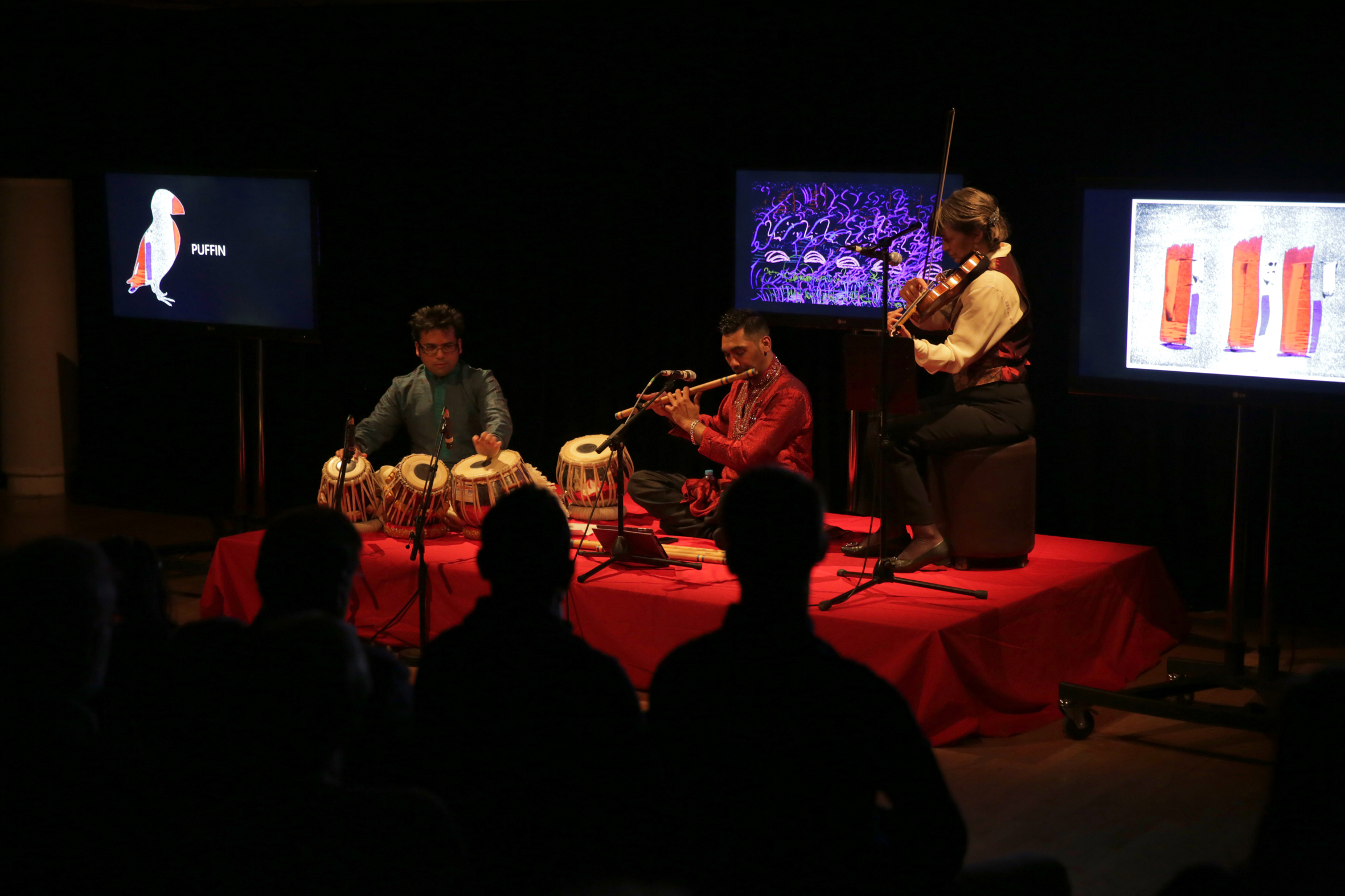 Rishii Waqas and Eleanor on stage as part of The Red Species List.jpg