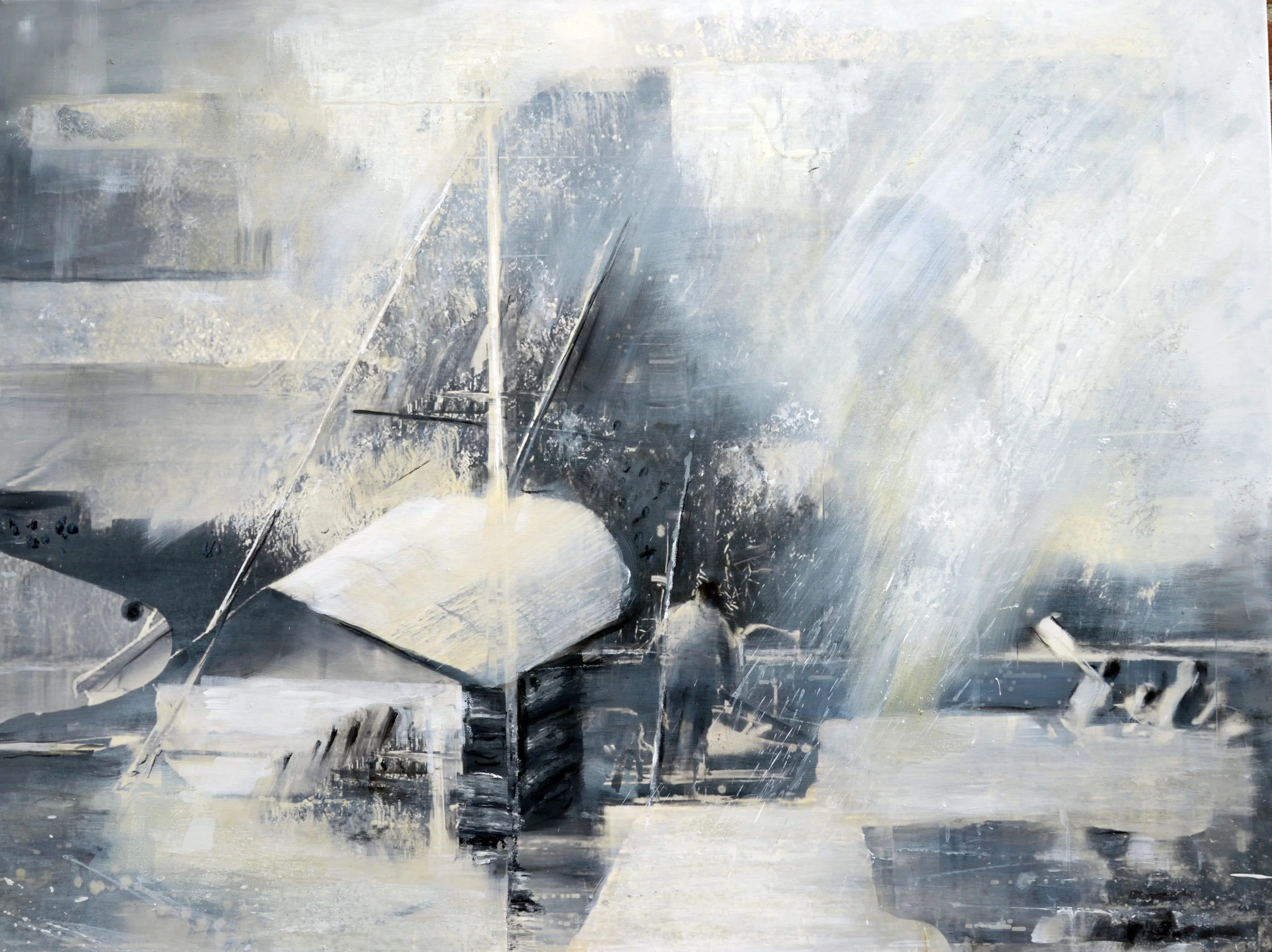 Hieronymus Proske, Rhetra-Flößer, 90 x 120 cm, 2016