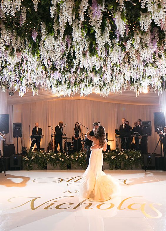 flower ceiling wedding