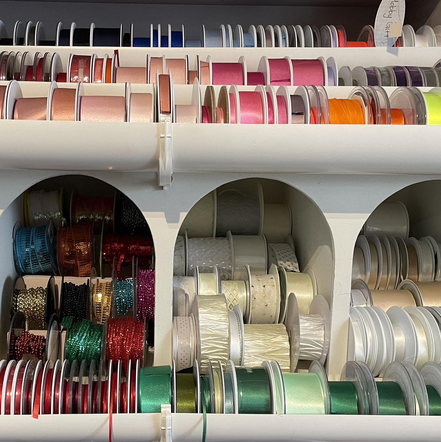 Sunday opening : 10-12.30m 
Love  a ribbon or a trim. Pop in to choose yours. Don&rsquo;t  forget that there are offers on fat quarters too #sundayopening #ribbons #trims #haberdashery