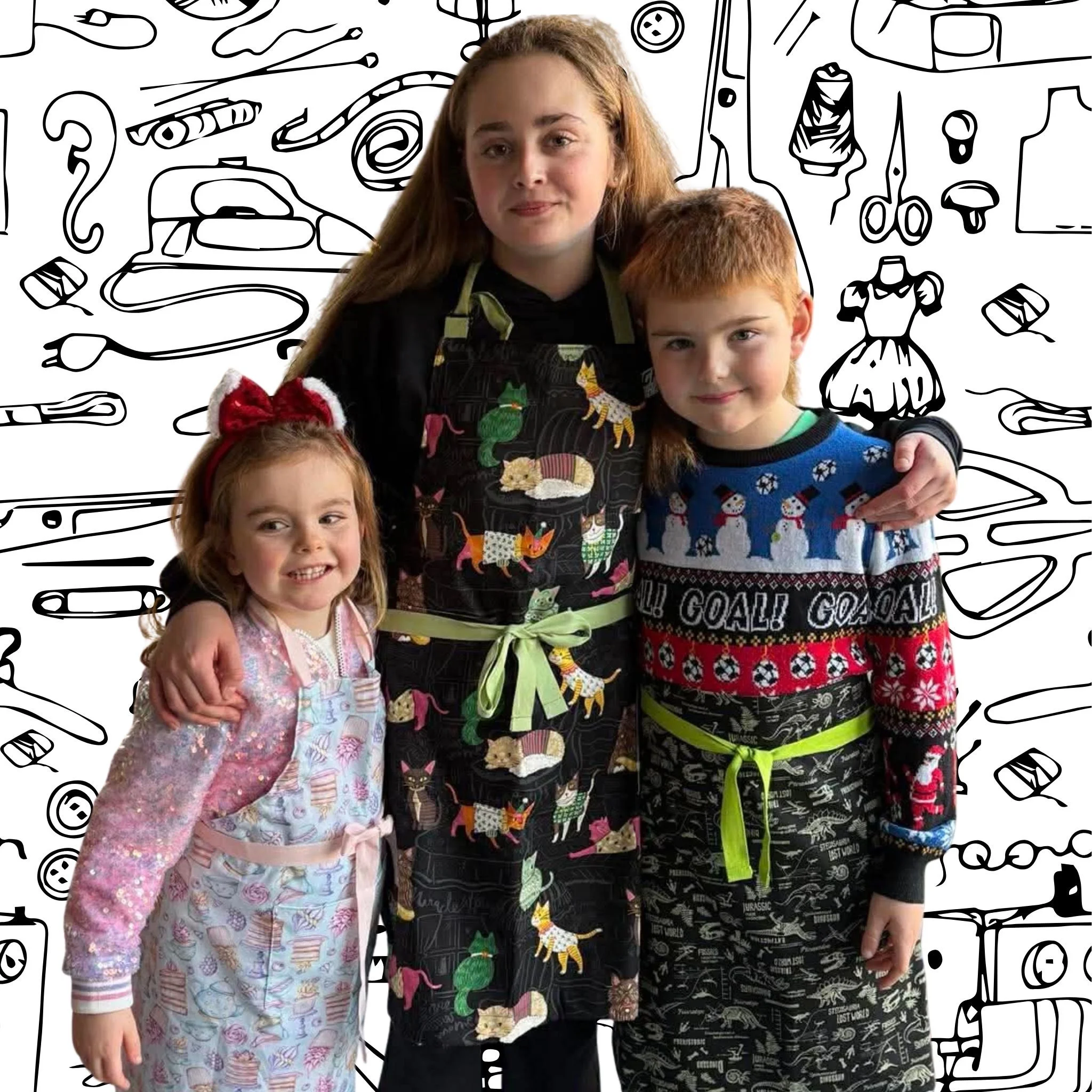 Sew stylish in the kitchen
Discover a beautiful range of apron fabrics and strap tapes &mdash; or let Rachel create one especially for you.
Choose your pattern and pick up all the sewing essentials for your next favourite make.
Pop in for inspiration