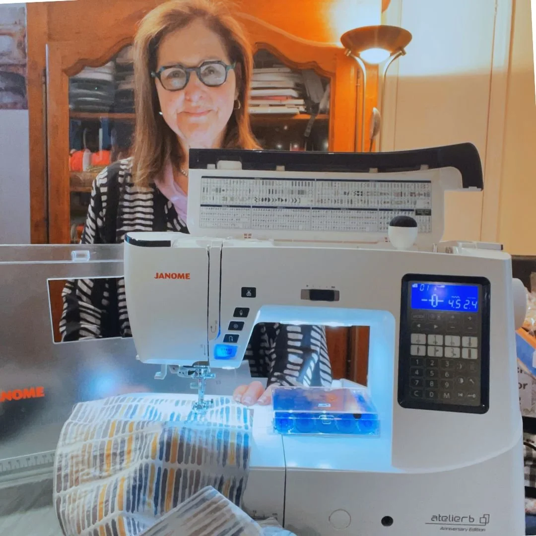 Looking for a new sewing machine?
Janome has some fantastic end-of-January offers on selected sewing machines. 
Rachel is pictured here with the amazing Atelier 6.
Pop in to see our demonstration machines or for  friendly, expert advice. 
Don&rsquo;t