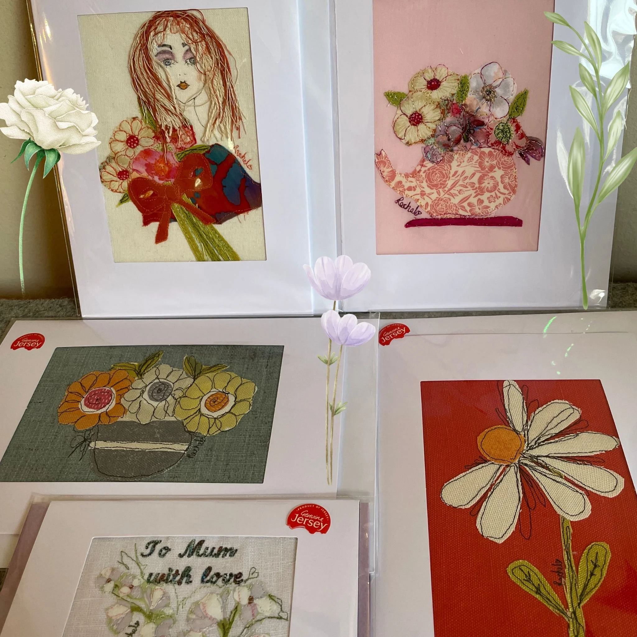 Pick the perfect card for Sunday 💐✨
Celebrate someone special with one of Rachel's beautiful handmade Genuine Jersey cards
Each card is unique &amp; only available in store 
Pop by and choose the one that feels just right 💌
(Please note that the sh