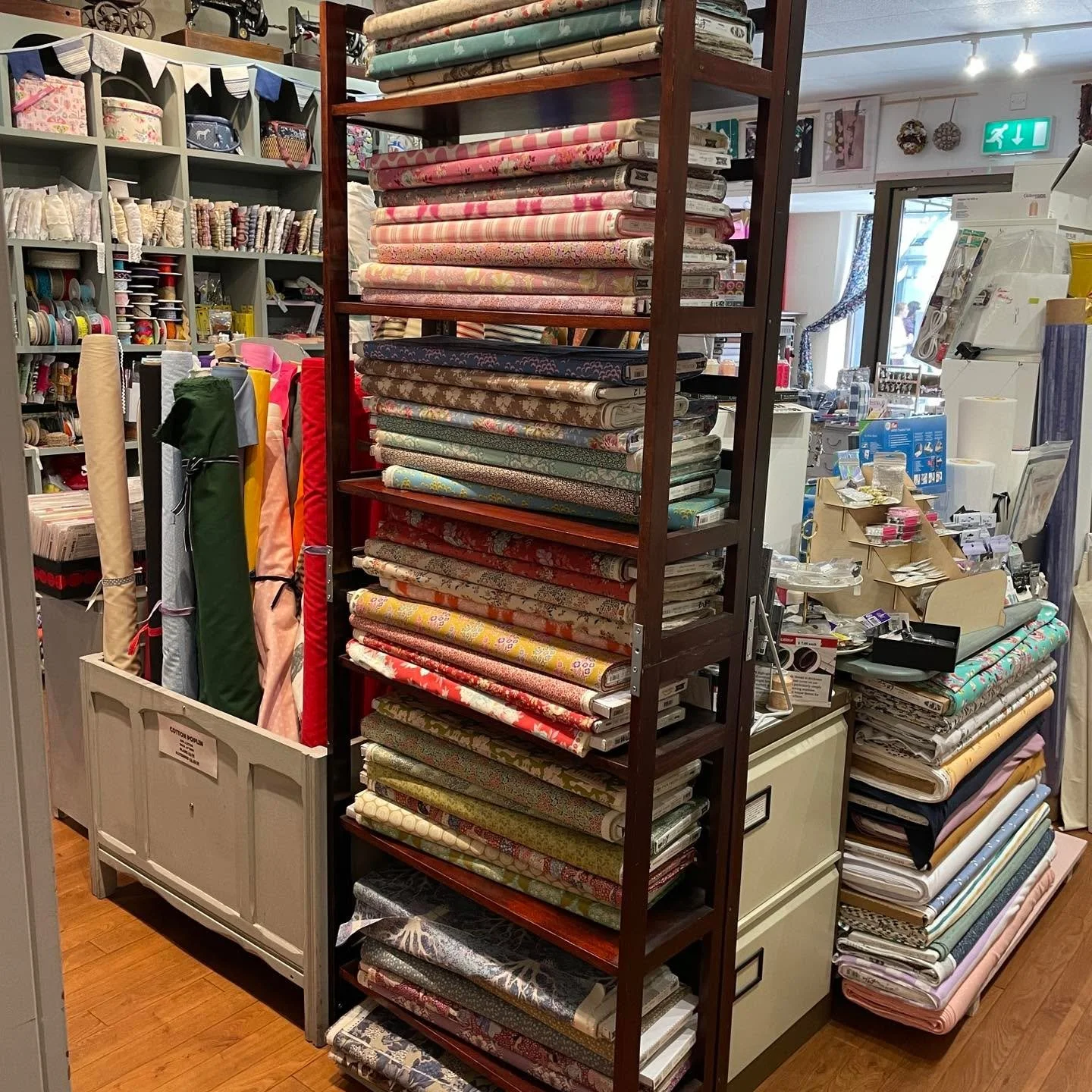 These Tilda fabrics have been up to mischief again &amp; will need a serious tidy tomorrow 
The shop is open tomorrow  10-5.30 if you need to stock up
Please check opening times as the shop will be closed for Bank holiday Sunday &amp; Monday &amp; on