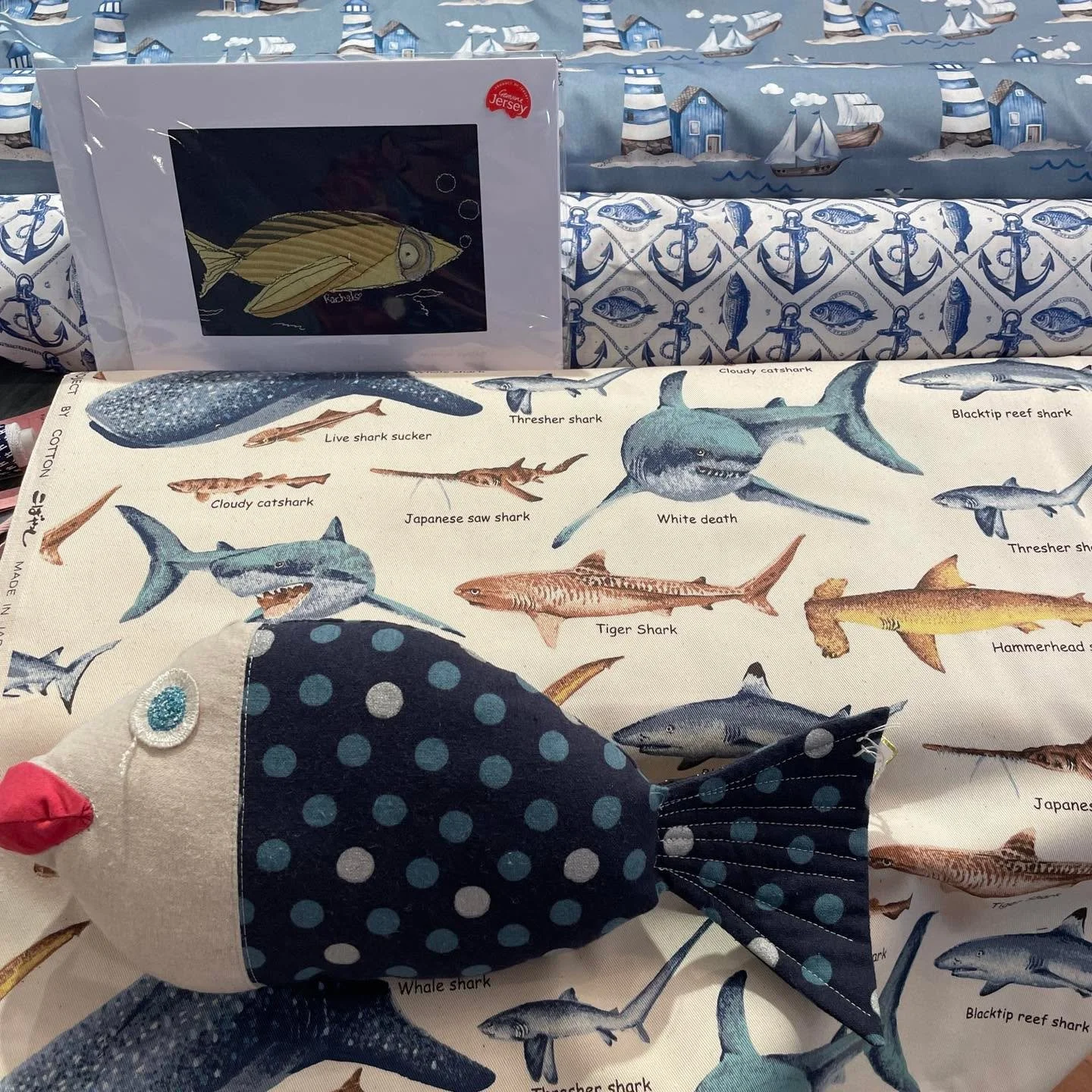 Getting ready for the Boat Show ⚓🌊

There are lots of sea-themed fabrics in store , perfect for the weekend or  your next coastal-inspired project 🐚🧵

🛍 Open This Friday &amp; Saturday: 10am&ndash;2pm
But closed for the Bank Holiday Sunday &amp; 