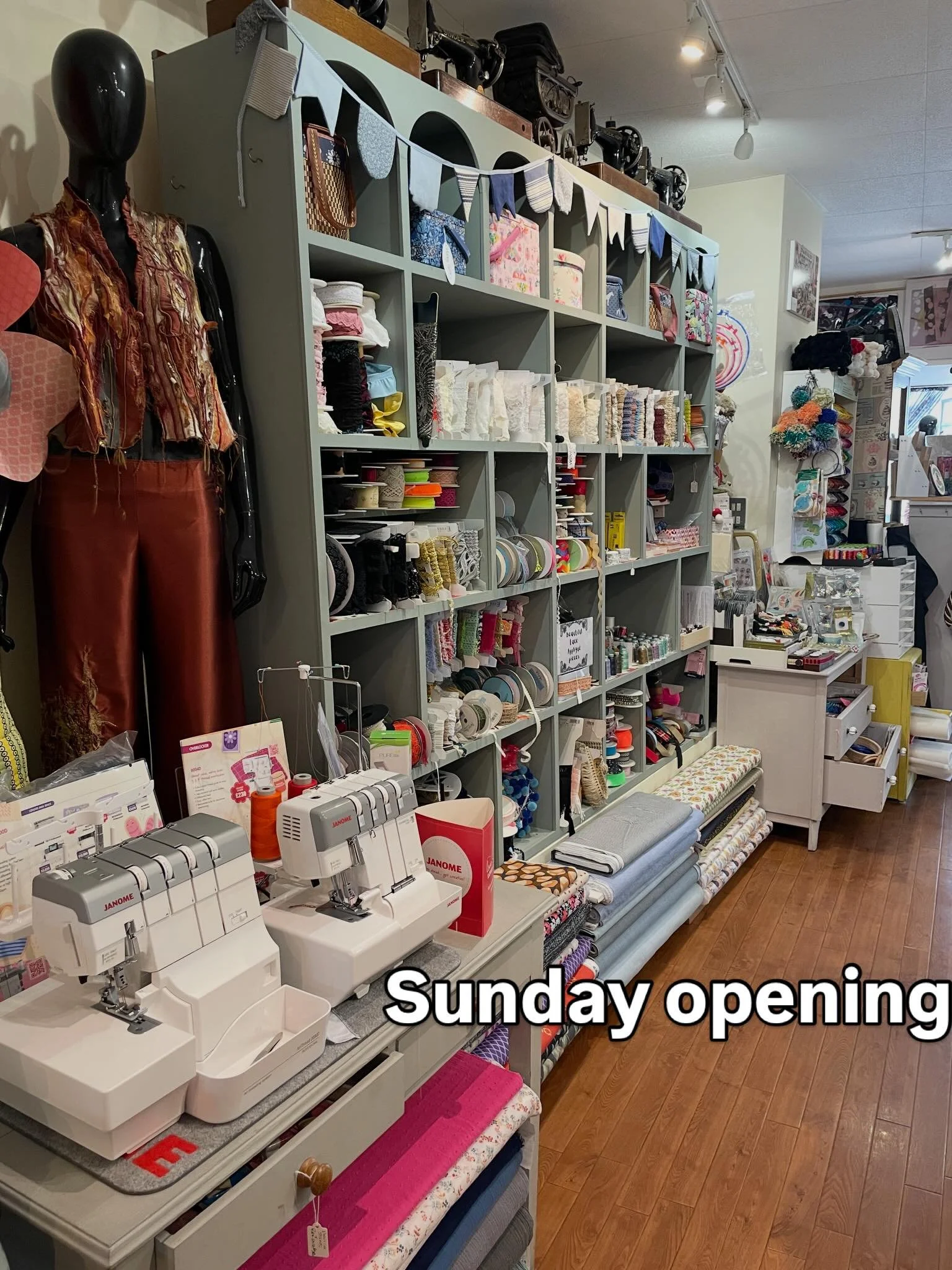 ✨ BACK OPEN TOMORROW ✨

After a few quiet days, the shop is back open as normal on Sunday from 10am&ndash;12:30pm 🧵🪡

Whether you&rsquo;re a lovely local or visiting the island for a holiday, Rachel would love to welcome you in for a browse 💛
Fabr