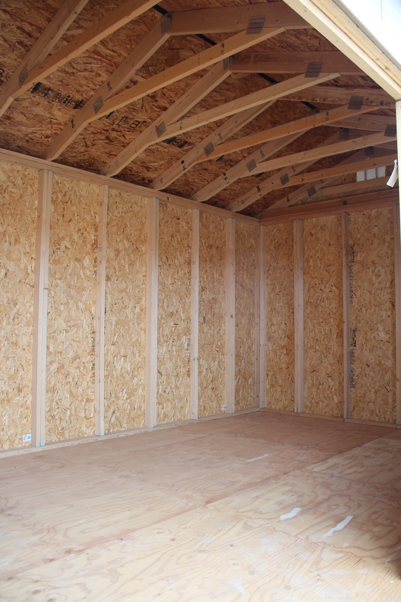 Inside a shed