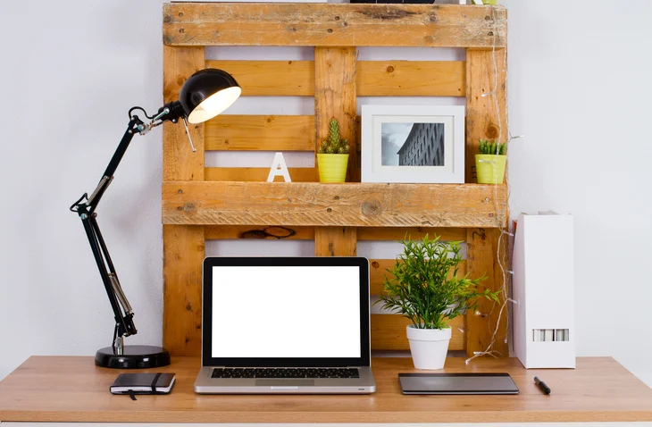 DIY at home Office in Shed with drywall