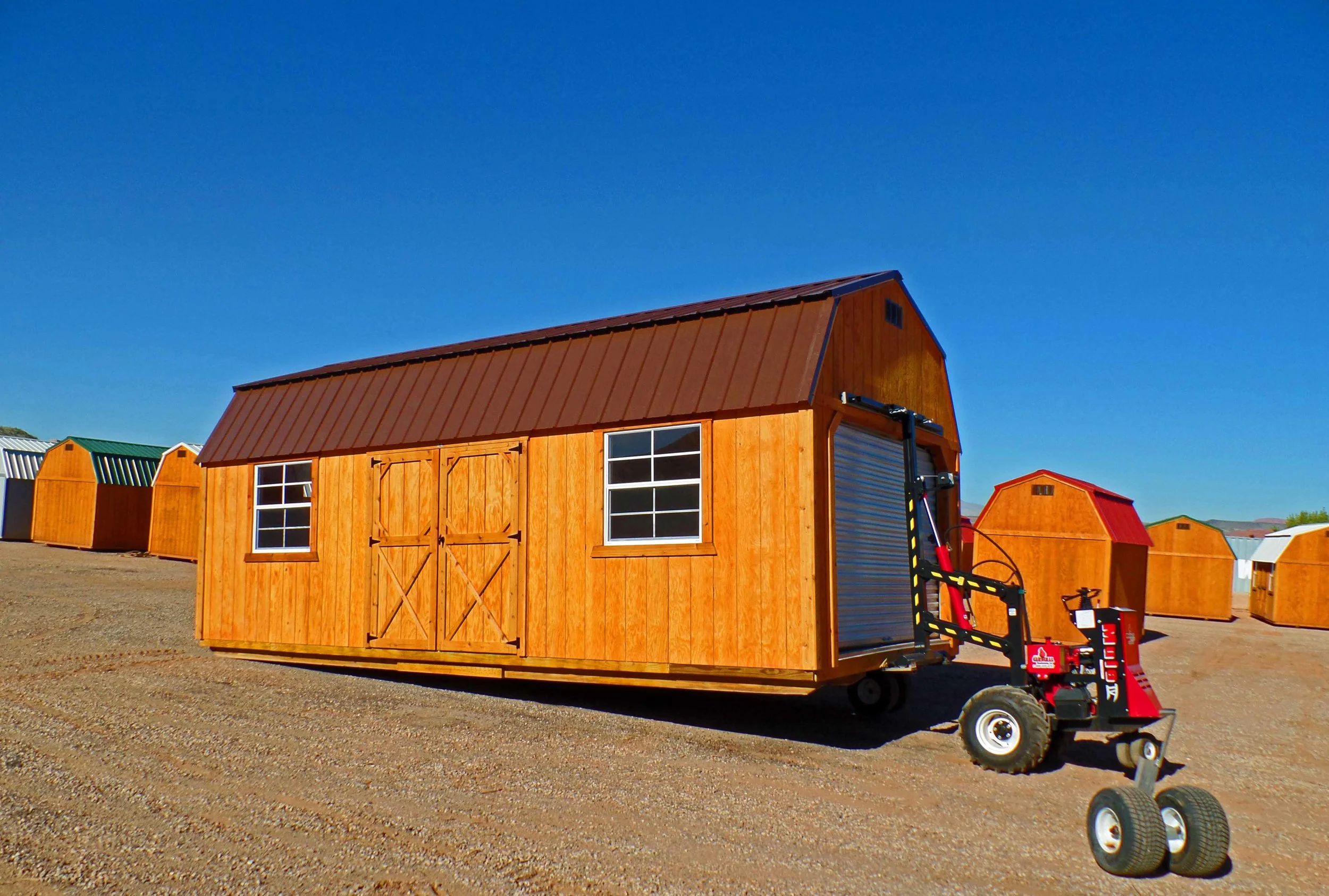 Shed placement with a mule
