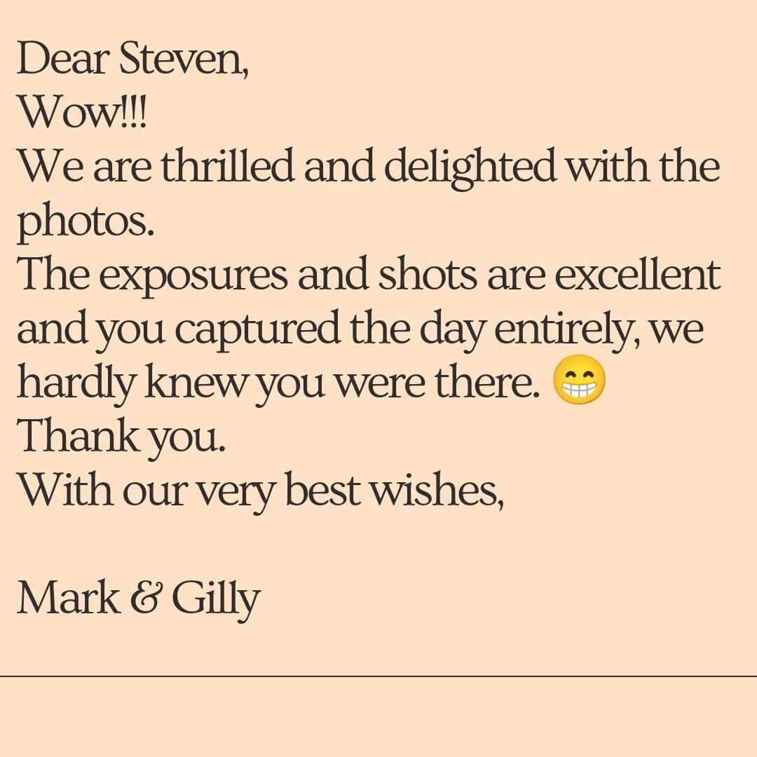 Another 5 star Google review 🥰 Thank you so much Mark and Gilly, it was an absolute pleasure.
#grateful #ilovemyjob
.
.
.
.
.
.
.
#hertfordshireweddingphotographer #pikephotography #hitchinweddingphotographer #barnsatredcoatsweddingphotographer #bar