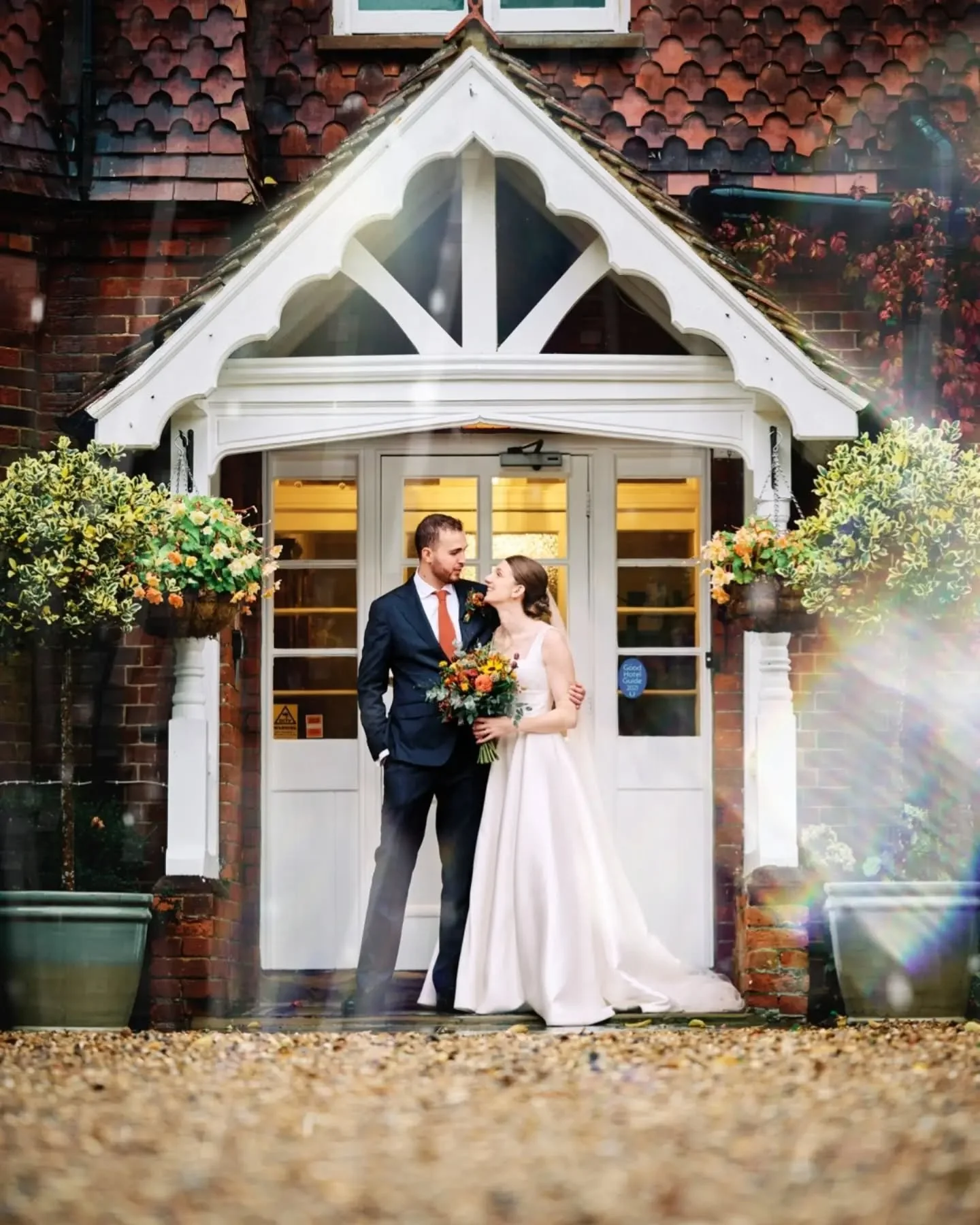No storm could ever put a damper on this epic wedding day 🥰💨🌧️