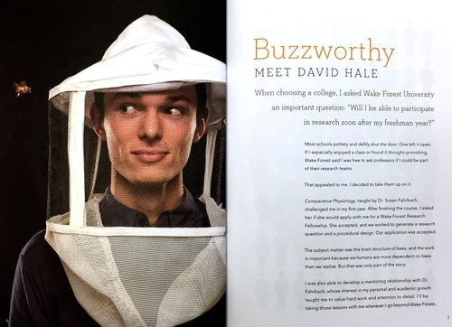 Wake Forest Admissions viewbook spread