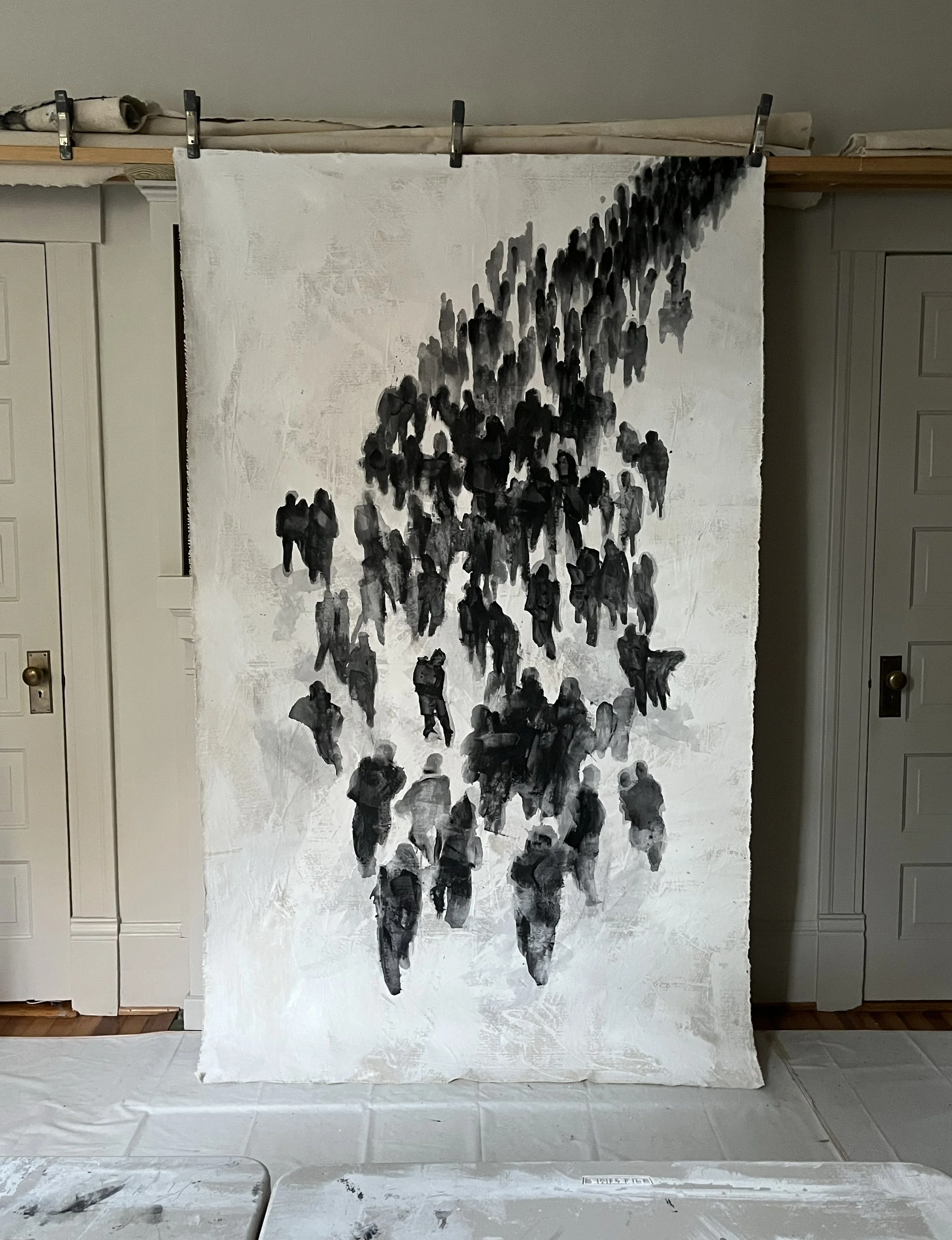    Come Away    Acrylic and gesso on canvas  168cm x 244cm  2025   