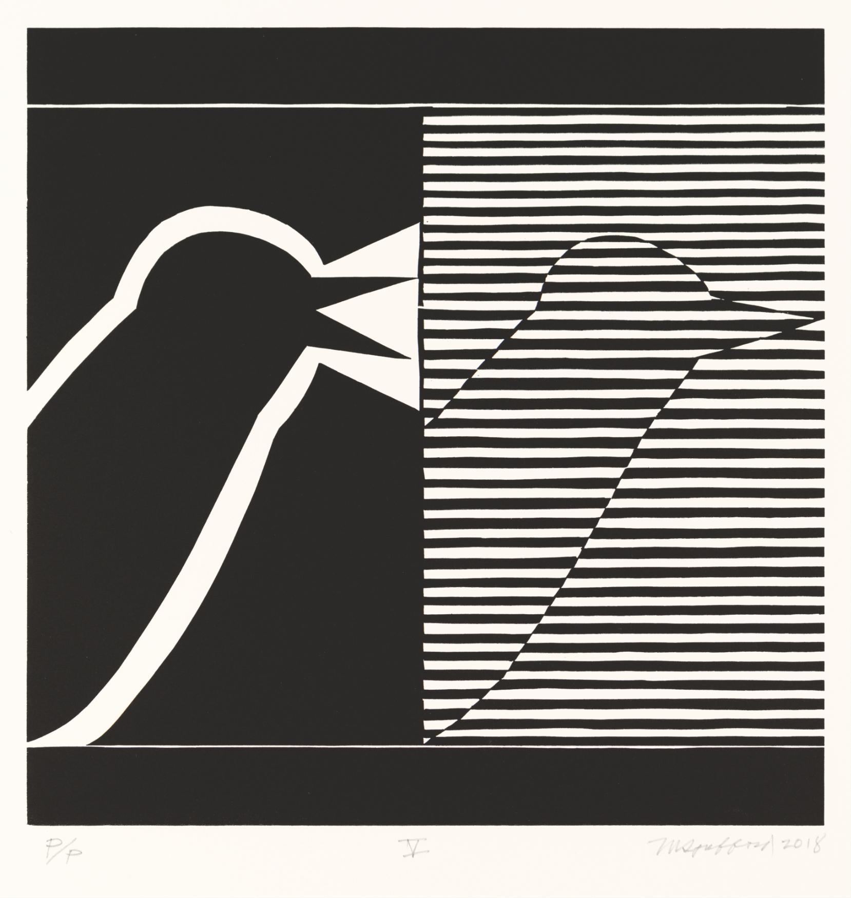 Thirteen Ways of Looking at a Blackbird V 2018 Woodcut Image: 15" x 15" Sheet: 26” x 19.5” Edition 10