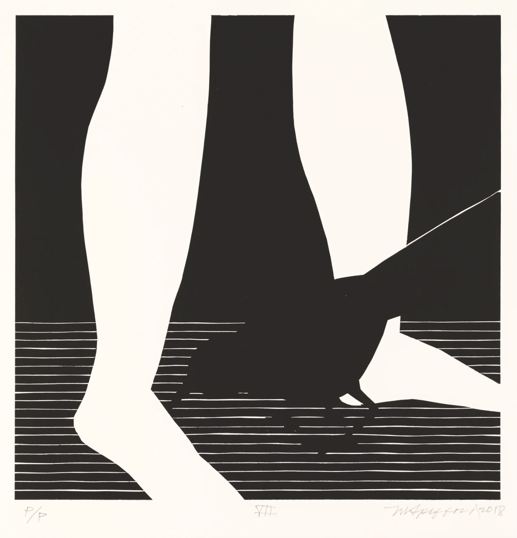 Thirteen Ways of Looking at a Blackbird VII 2018 Woodcut Image: 15" x 15" Sheet: 26” x 19.5” Edition 10