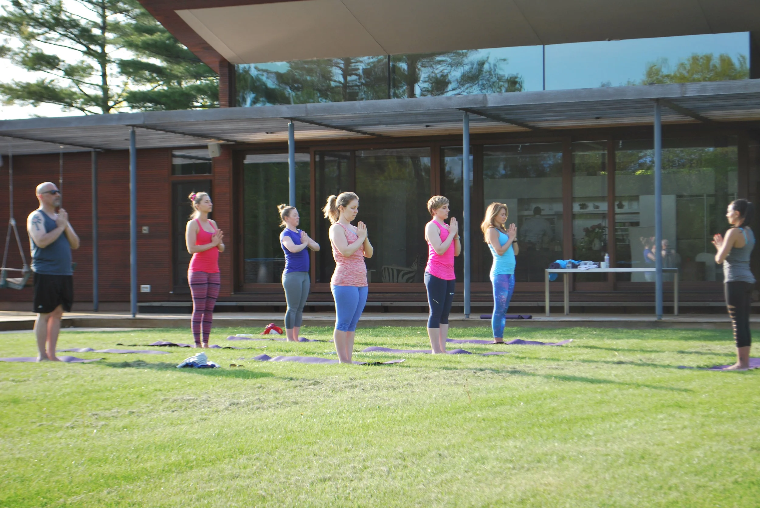 Outdoors Yoga Class at the Retreat