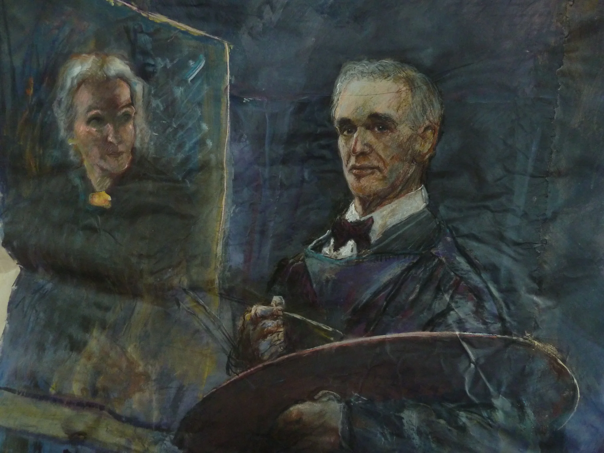 William Conor Painting his mother