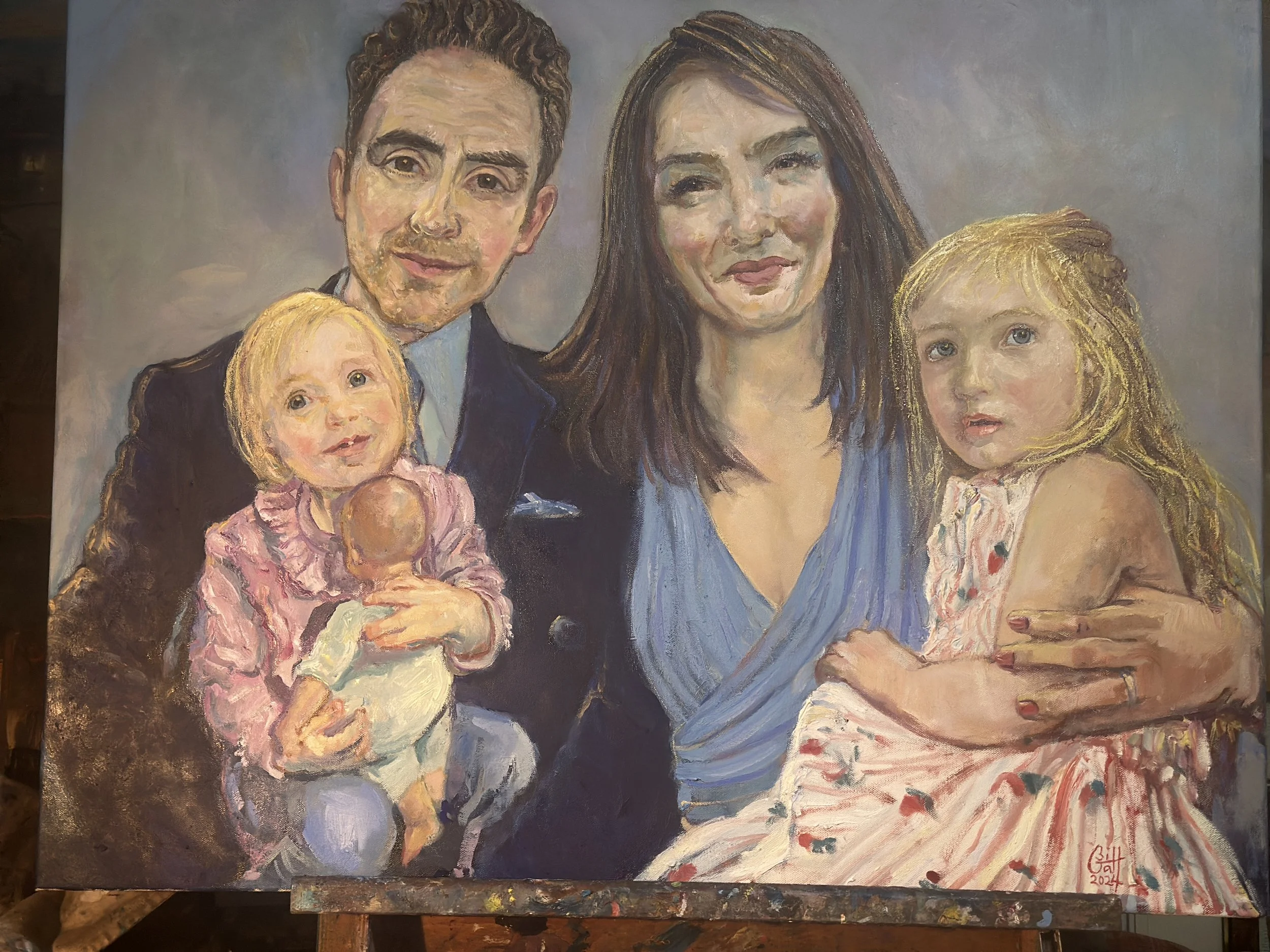 Adam and Collette with family