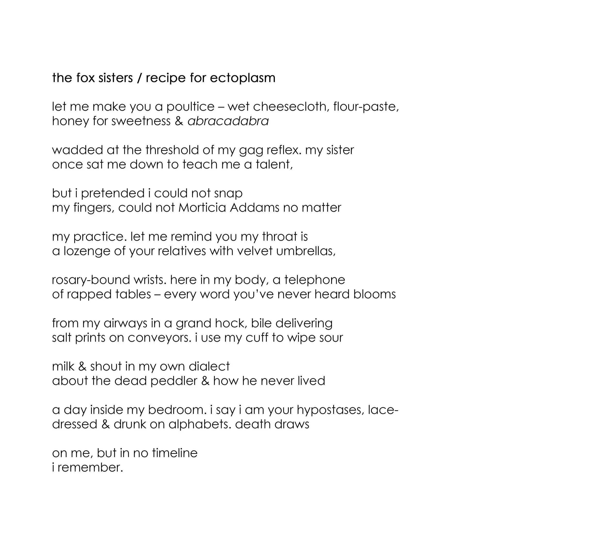 A Poem By Kailey Tedesco Grimoire