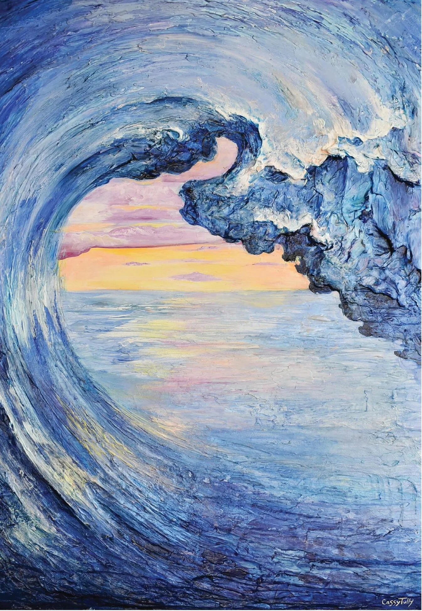 Cassy Tully Destiny Wave Note Card - Ocean Coastal Beach Art Greeting Cards