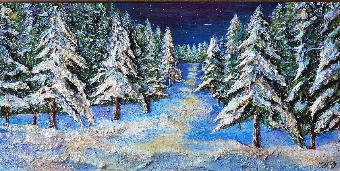 Enchantment winter landscape Cassy Tully Christmas holiday art