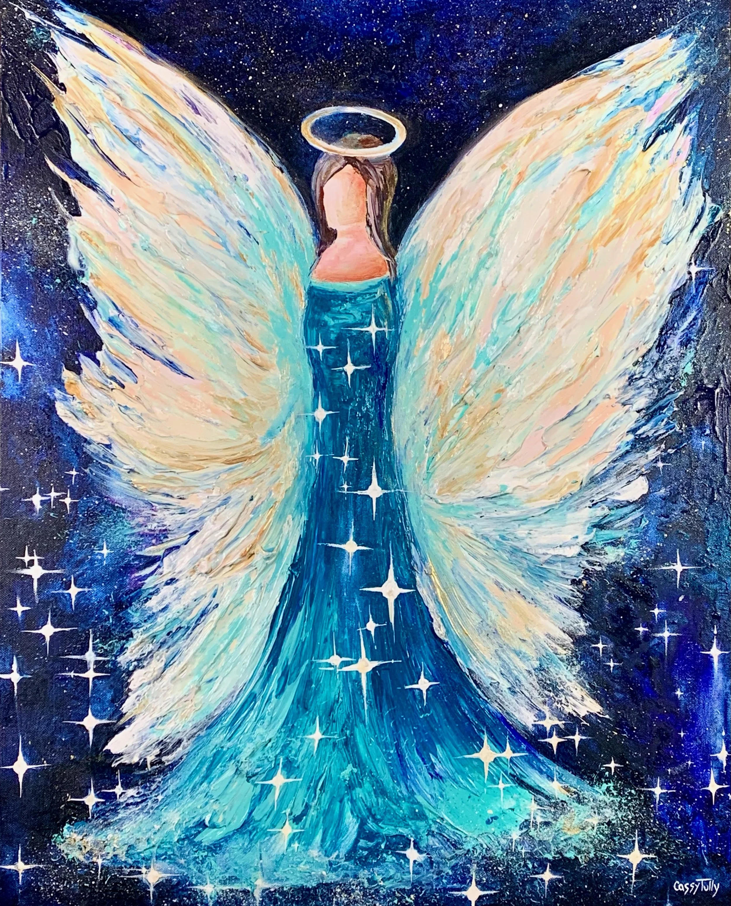 Cassy Tully Angel Cherish Print Guardian Angel Inspirational Art