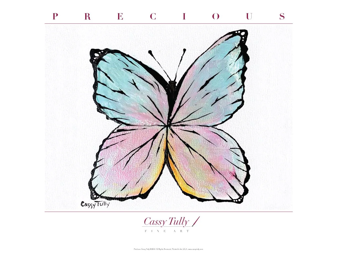 Butterfly Print Cassy Tully Inspirational Colorful Garden Art