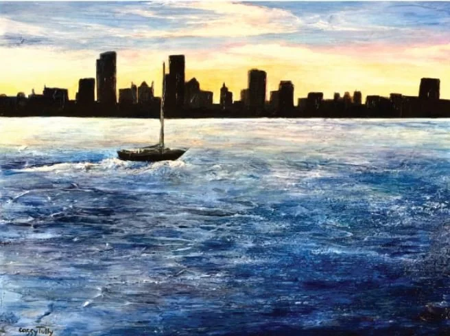 Homeward Cassy Tully Milwaukee Wisconsin City skyline art print