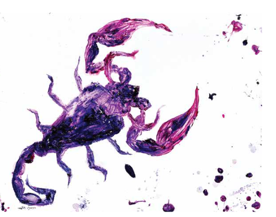 Cassy Tully Scorpio Note Card Purple Magenta