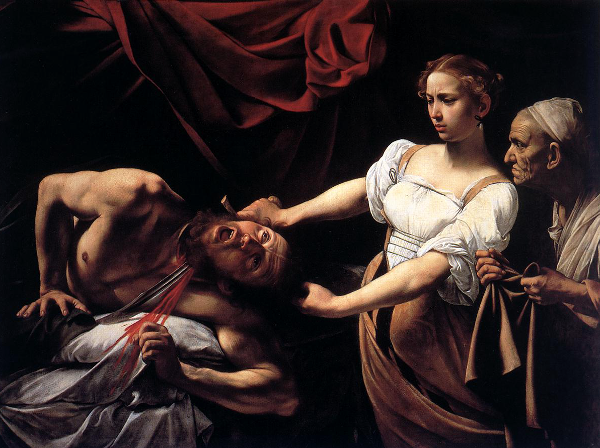 Judith Beheading Holofernes by Caravaggio, c. 1598–1599.