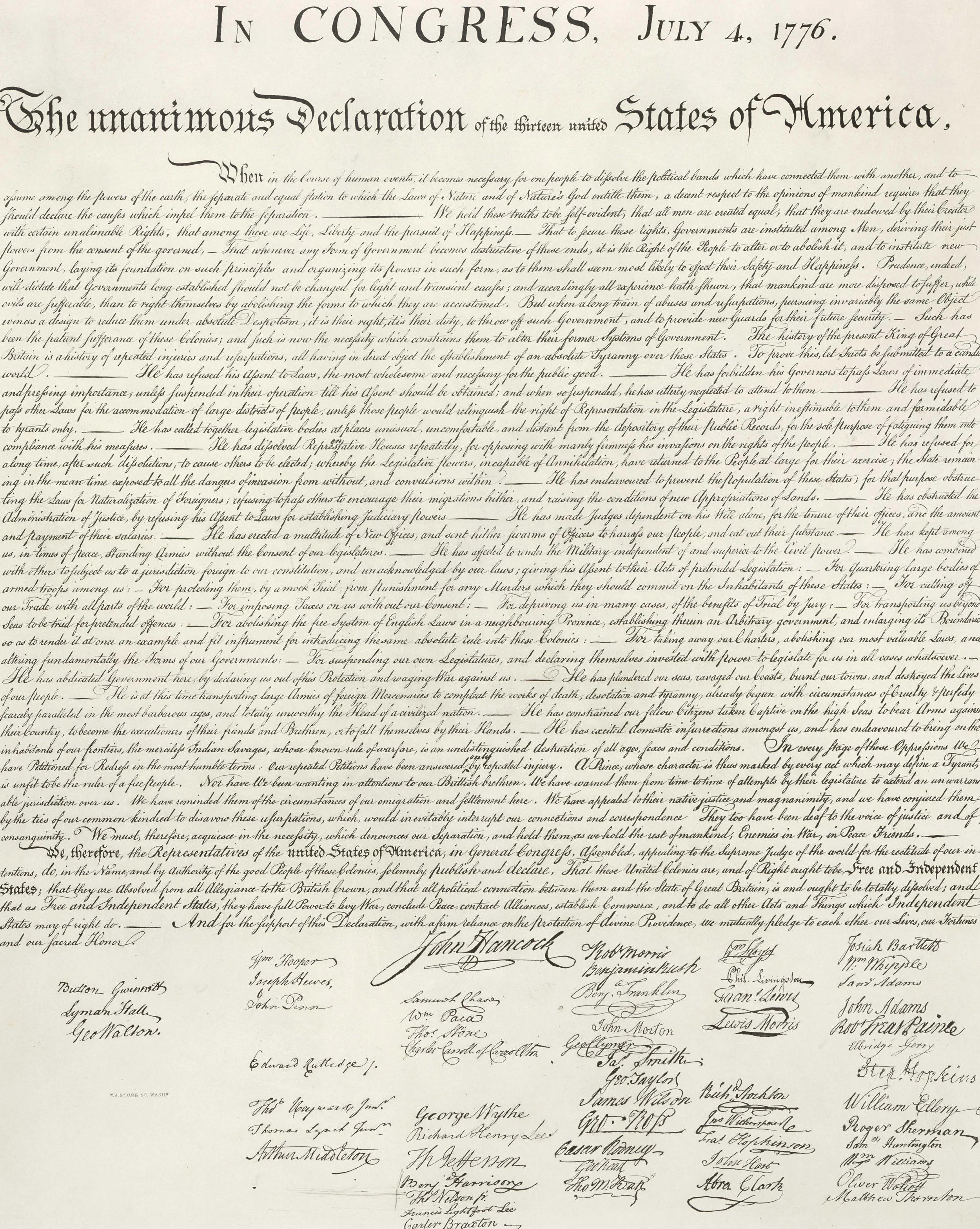 The Declaration of Independence