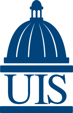 Silhouette of a domed building with the letters "UIS" beneath it.