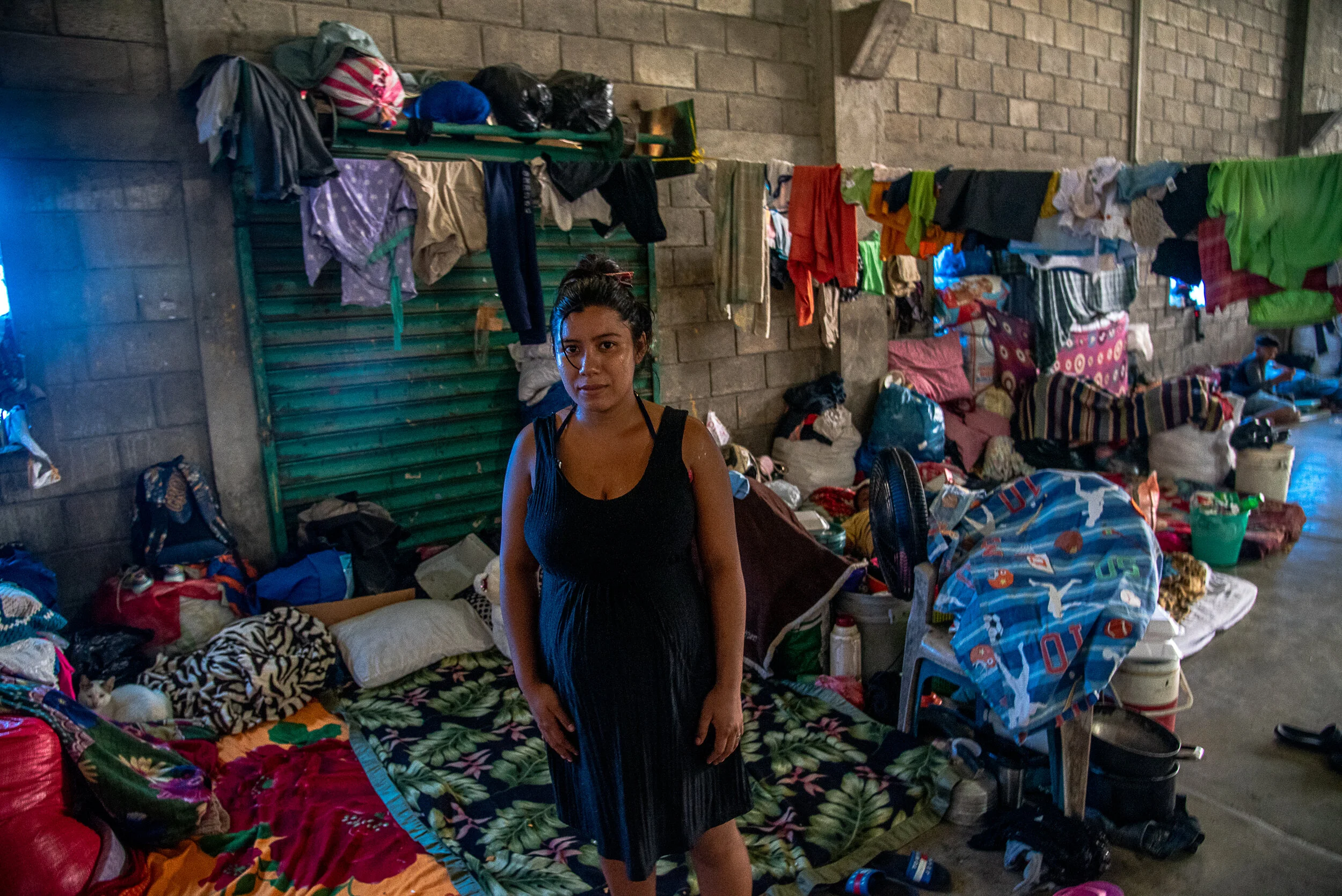  Delmi Ortega, 22   Delmi Ortega is 22 years old, pregnant, and staying in an unofficial shelter in Chamelecon, San Pedro Sula. “We are hopeless. We lost everything. There was nothing left our little home,” she said. During the flooding in the afterm