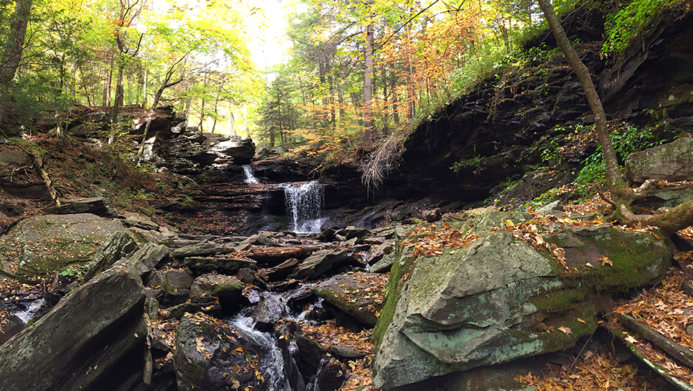 R.B. Ricketts, a 36' waterfall.