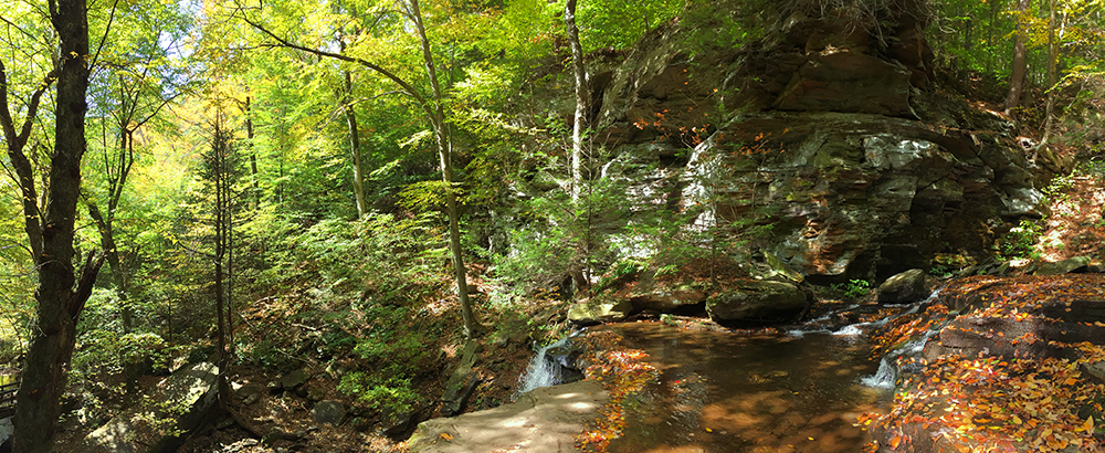 The view at Shawnee waterfall.