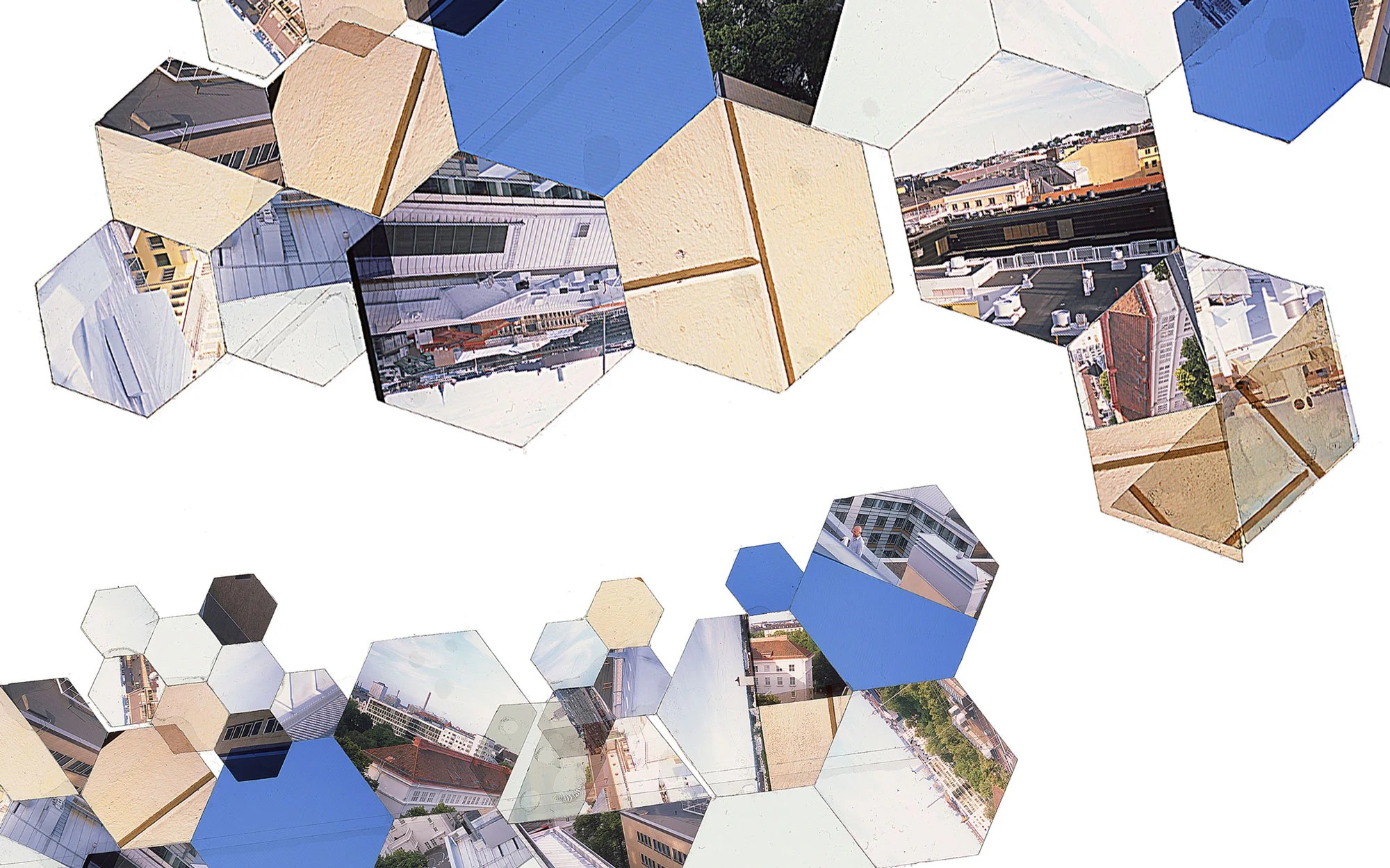 Hexagon Derivative 1 • 30"x51" [76cm x 130cm] • C-print from color transparency composition 