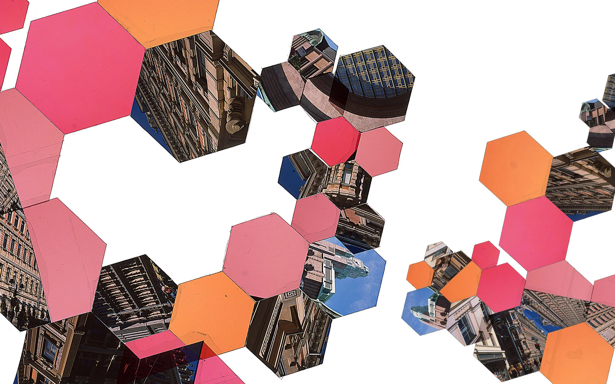 Hexagon Derivative 3 • 30"x51" [76cm x 130cm] • C-print from color transparency composition 